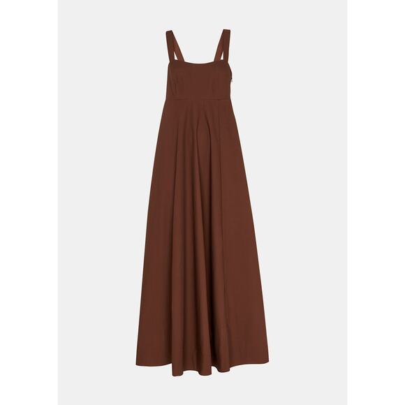 Whistles Anna Cotton Midi Dress - 8 - Brown - Picture 1 of 6